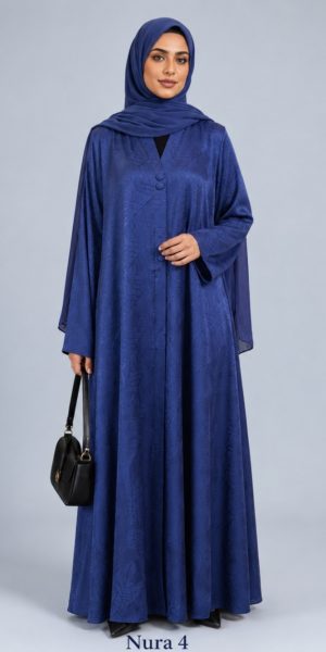 NURA 4 SATIN SILK JACQUARD ABAYA