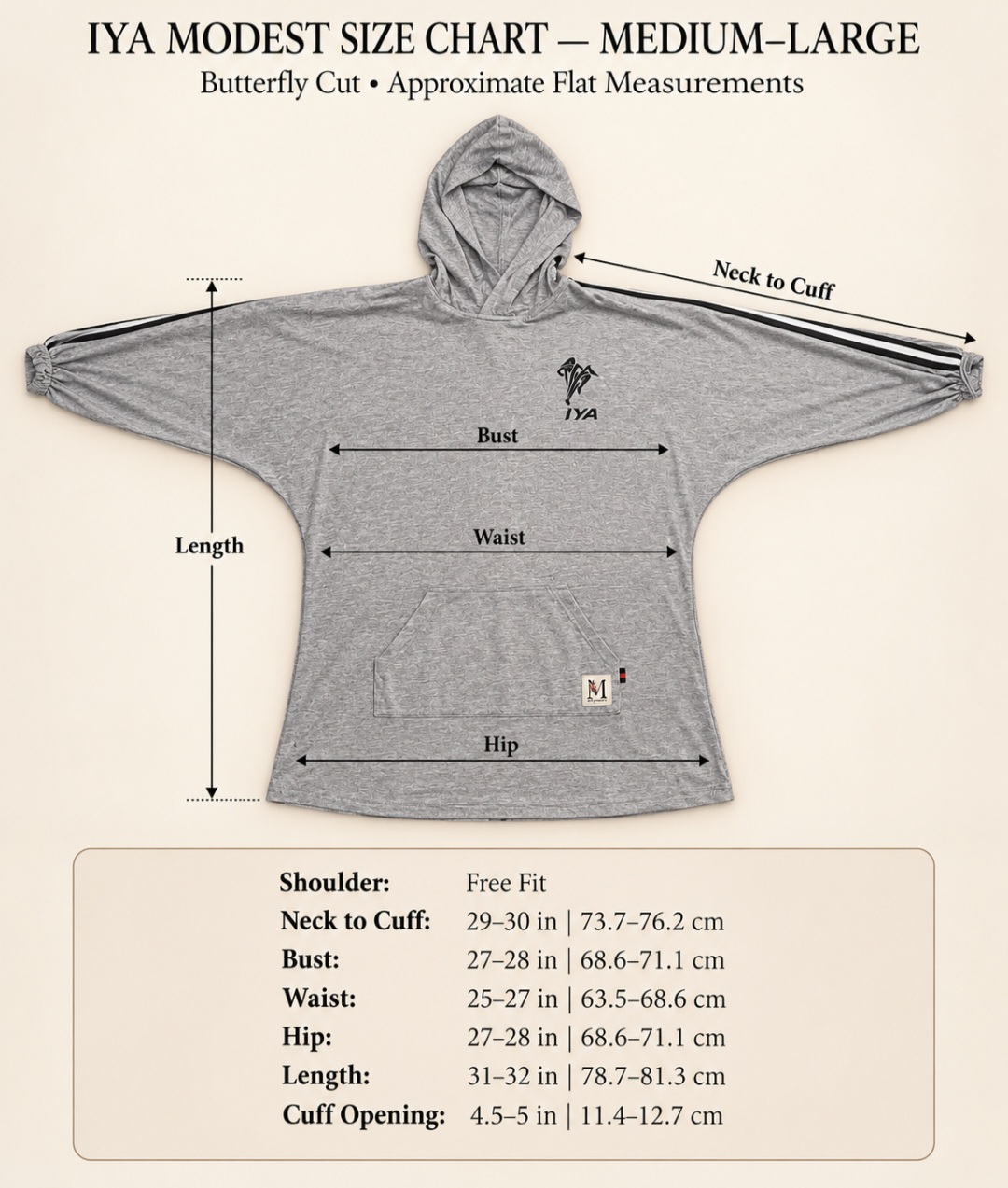 IYA MODEST GYM WEAR HOODIE - Image 3