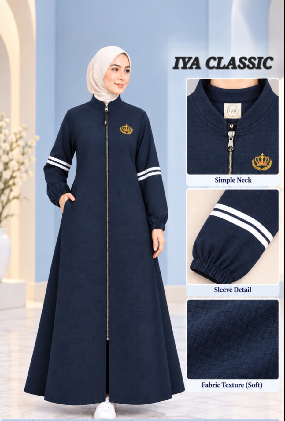 IYA CLASSIC MODEST LONG SPORTS COAT / MANTU